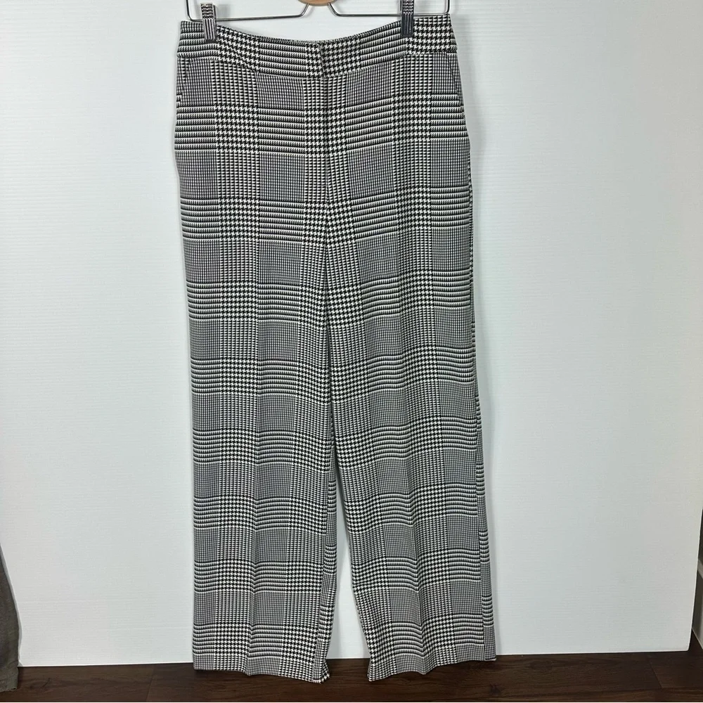 CYNTHIA ROWLEY Pants Sz 6 Houndstooth High Rise Trouser - Picture 4 of 14